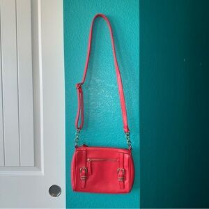 Stylish Salmon/Coral Colored Crossbody Bag